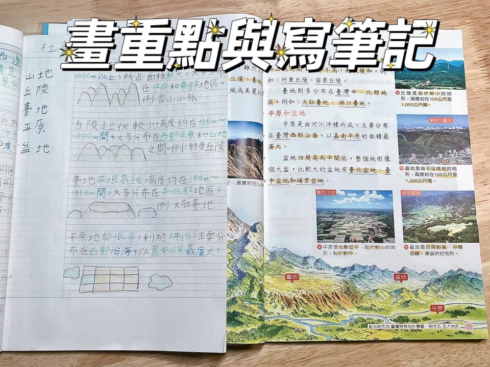 關於「教孩子畫重點跟作筆記」這件事情